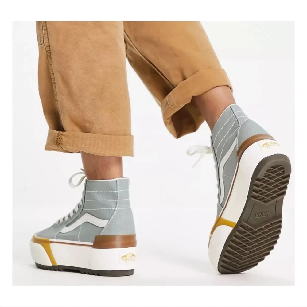 Vans SK-8 Hi Top Tapered Stacked Platform Blue Unisex Sneakers/Sz:W:5/M:3.5/NWT - Picture 3 of 16